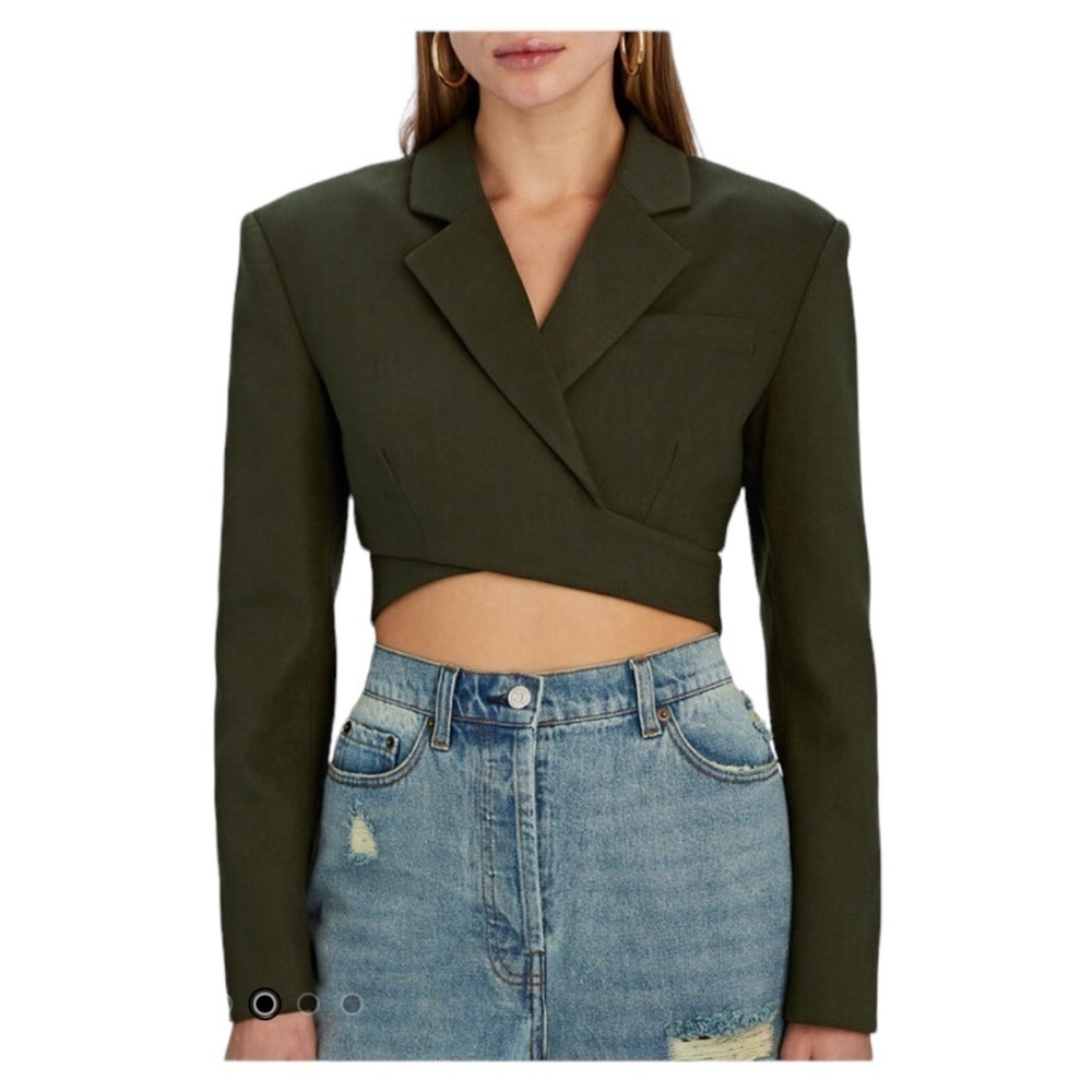 NWOT RONNY KOBO Zuna Cropped Wrap Blazer